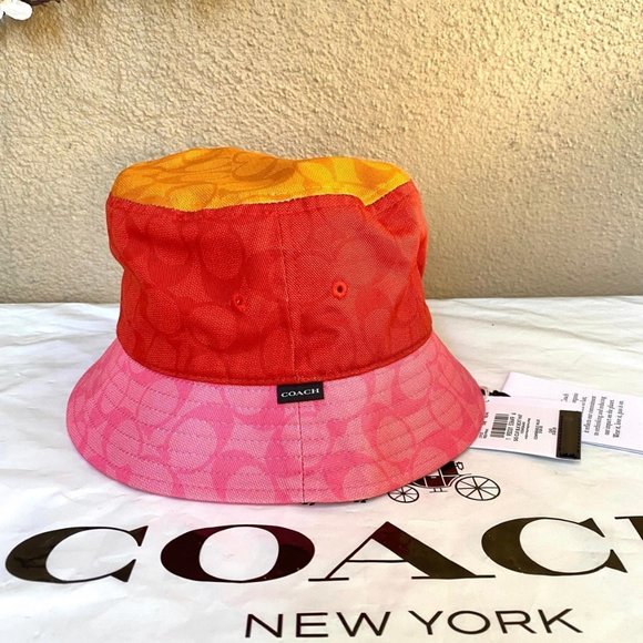 NWT Coach Colorblock Signature Bucket Hat c9123 - Picture 3 of 8